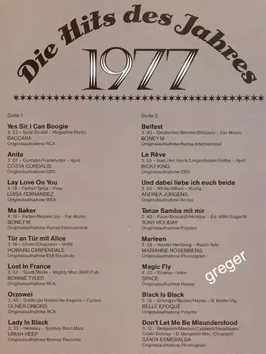 LP Die Hits des Jahres  1977  Nr.28