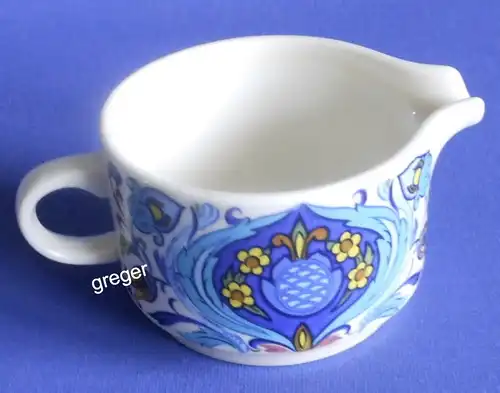 Milchkännchen von Villeroy & Boch  Izmir - altes Dekor 73 - , Stempel Schriftzug in blau