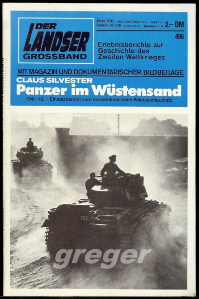 Der Landser Grossband Nr. 496 Nr. Grossband Nr. 496 oldthing Militär