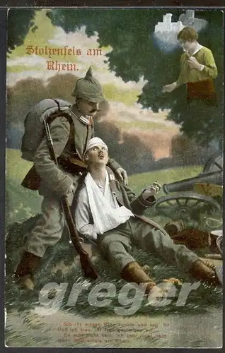 AK  Feldpostkarte 1916 Gemäldekarte Stolzenfels 6/22