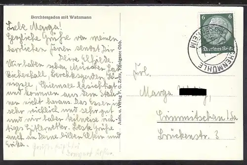 AK Deutsches Reich Berchtesgaden mit Watzmann  -  8/31  