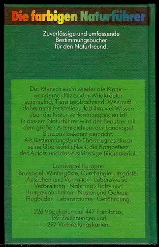 Die farbigen Naturführer - Landvögel  Herausgegeben  von Gunter Steinbach