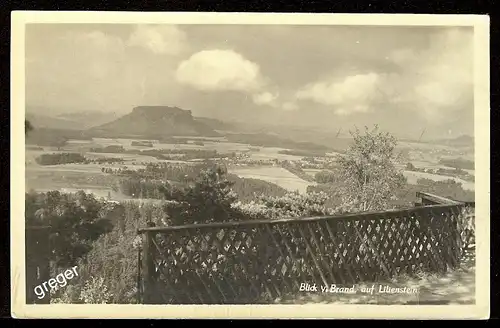 AK DDR Kleinformat Blick v. Brand auf Lilienstein    75/29  1955  sa
