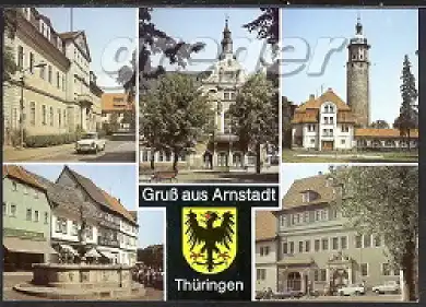 DDR, Gruß aus Arnstadt in Thüringen, Mehrbildkarte   16/50