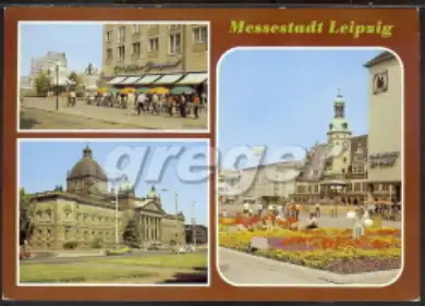[Echtfotokarte farbig] Messestadt Leipzig. 