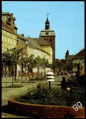 [Echtfotokarte farbig] Luckenwalde, Boulevard Ernst-Thälmann-Straße. 