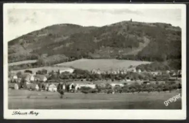 [Echtfotokarte schwarz/weiß] Löbauer Berg. 