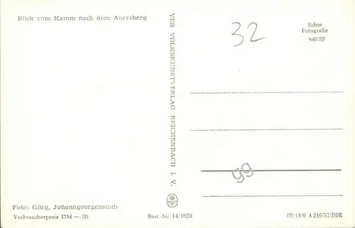 AK DDR Blick vom Kamm nach dem Auersberg  k-32