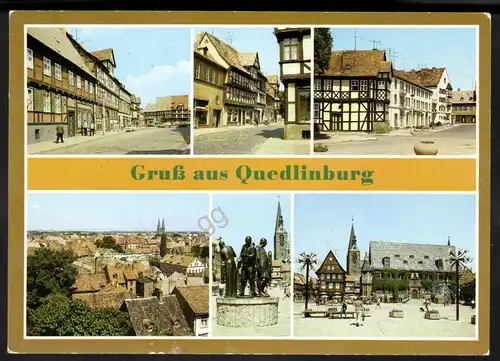 AK DDR Gruß aus Quedlinburg, Mehrbildkarte  q-13