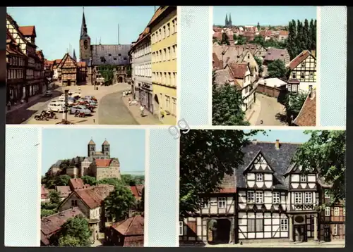 AK DDR Quedlinburg, Mehrbildkarte  q-16