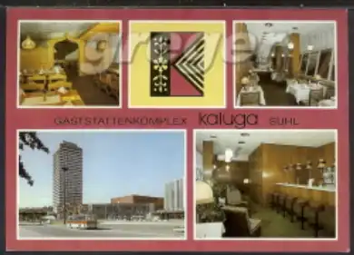 AK DDR Gaststättenkomplex kaluga, Suhl Mehrbild    25/22