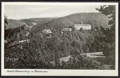  AK DDR Schloß Schwarzburg mit Hirschwiese 55h
