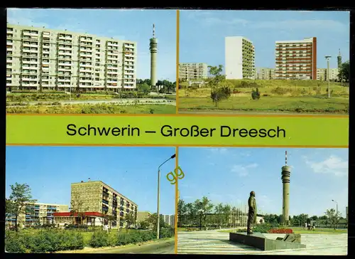 [Ansichtskarte] DDR Schwerin, Großer Dreesch, Mehrbildkarte   S 43. 