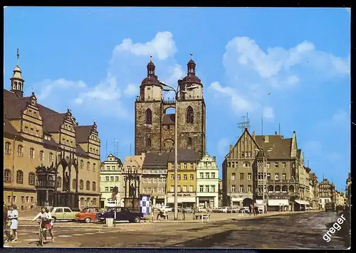 [Ansichtskarte] DDR Lutherstadt Wittenberg Marktplatz    33/22. 