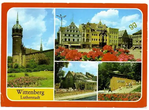[Ansichtskarte] DDR Lutherstadt Wittenberg Mehrbildkarte   w 24. 