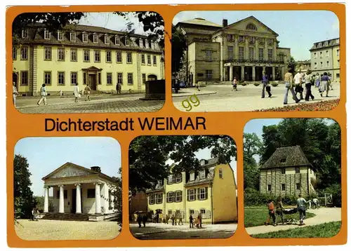 [Ansichtskarte] DDR, Dichterstadt  Weimar Mehrbild  w 18. 