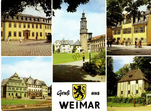 [Ansichtskarte] DDR, Dichterstadt  Weimar Mehrbild   w 20. 