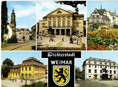 [Ansichtskarte] DDR, Dichterstadt  Weimar Mehrbild   w 19. 