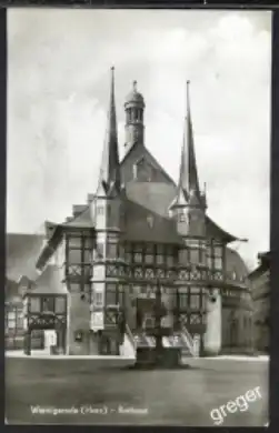 [Ansichtskarte] DDR KLeinformat, Wernigerode Rathaus    35/42. 