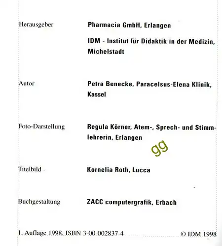 lo - go - pä - die --- Sprechübungen für Parkinson-Patienten von Petra Brenecke / Pharmacia GmbH Erlangen