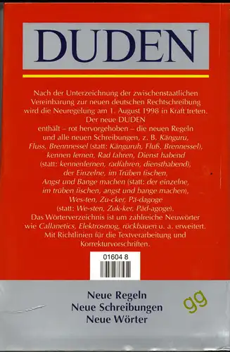 Duden, die deutsche Rechtschreibung