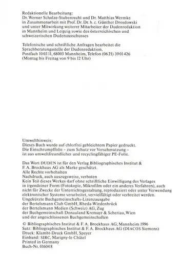 Duden, die deutsche Rechtschreibung