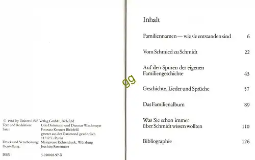 Schmidt. Ein Familienbuch von Dietmar Wischmeyer, Diekmann, Udo