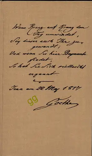 Goethe-Weisheiten im ernsten und heiteren Ton