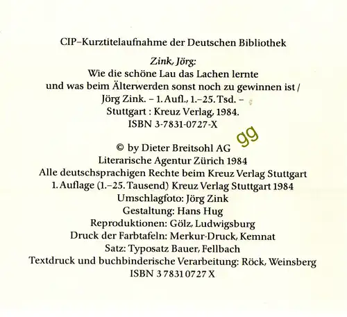 Wie die schöne Lau das Lachen lernte von Jörg Zink