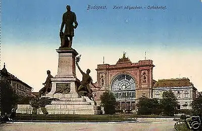  Foto AK, Budapest, Ostbahnhof, 1917