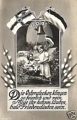  Patriotika AK, Ostergruß, Kriegsflagge,1915