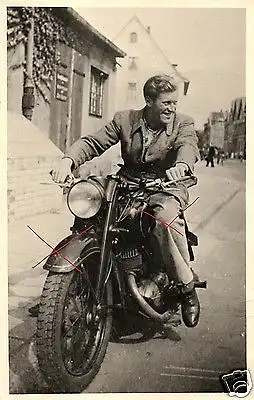  Originalfoto 9x13cm, Oldtimer Motorrad, ca. 1935