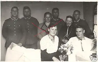  Originalfoto 9x13cm, Hochzeit Bückeburger Jäger im Lazarett
