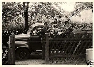  Originalfoto 7x10cm, Heeresflieger Faßberg+LKW, ca. 1957