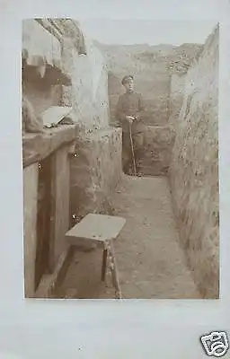  Originalfoto 9x13cm, Offizier im Schützengraben