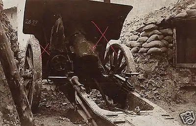  Originalfoto 9x13cm, Deutsches Artilleriegeschütz in Stellung