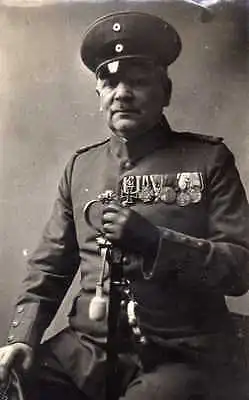  Originalfoto 6x9cm, Veteran Offizier WK I, Ordenspange, ca. 1935