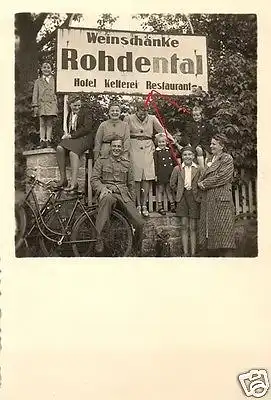  Originalfoto 9x6cm, Hess. Oldendorf Weinschänke Rohdental, 1942