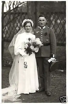  Originalfoto 9x13cm, Soldat, Hochzeitsfoto, ca. 1940