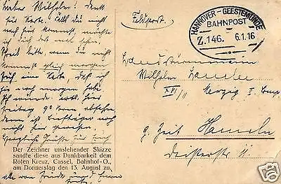  Propaganda AK, Karrikatur, Was die Deutschen..,Zugstempel Zug 146, 1916