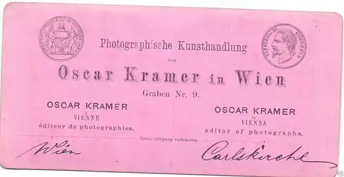  Stereofoto 9x17,5cm, Oskar Kramer, Wien, Karlskirche, ca. 1870