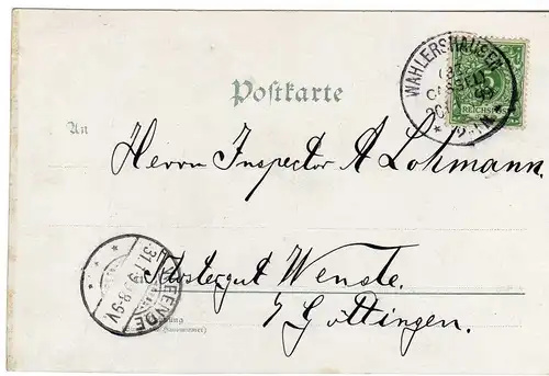  Litho AK, Gruss von der Wilhelmshöhe bei Cassel, 1899