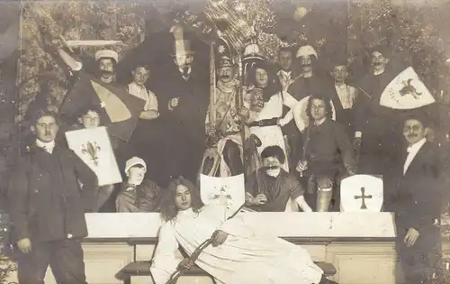 Originalfoto 9x13, Studenten, Bierstaat, ca. 1910