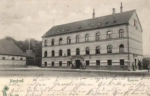 Foto AK, Naestved, Kasernen, 1914