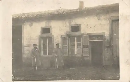  Originalfoto 9x13, Soldaten vor Schreibstube IR 115, 1916