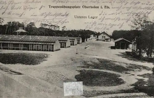  Foto AK, Übungsplatz Oberhofen, Unterers Lager, 1918