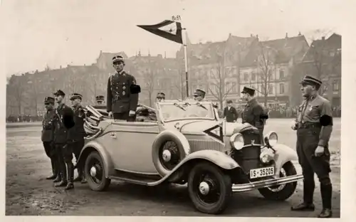 20900/ Originalfoto 9x13cm, Gauleiter Hannover in Oldtimer Cabrio, ca. 1935