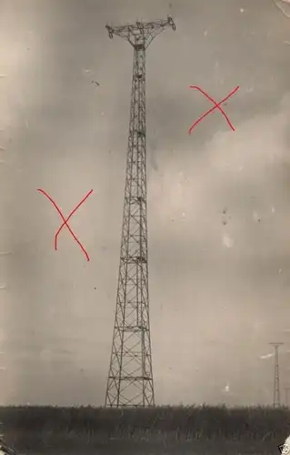  Originalfoto 9x13cm, 70 m Turm der Peene-Überführung b. Zecherin, 1924