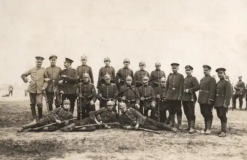  Originalfoto 9x13cm, Soldaten IR 74, II Rekruten Depot Vahrenwalder Heide