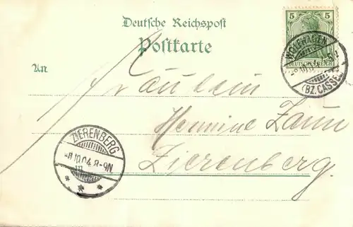  Litho AK, Gruss von der Weidelsburg, Gasthaus, Ippinghausen, 1904